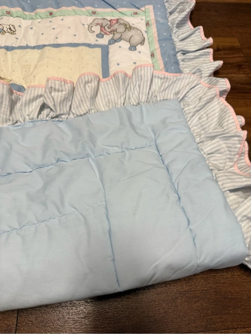 VTG 90s Daisy Kingdom Noah’s Nursery Ark Crib Quilt & Wall piece
